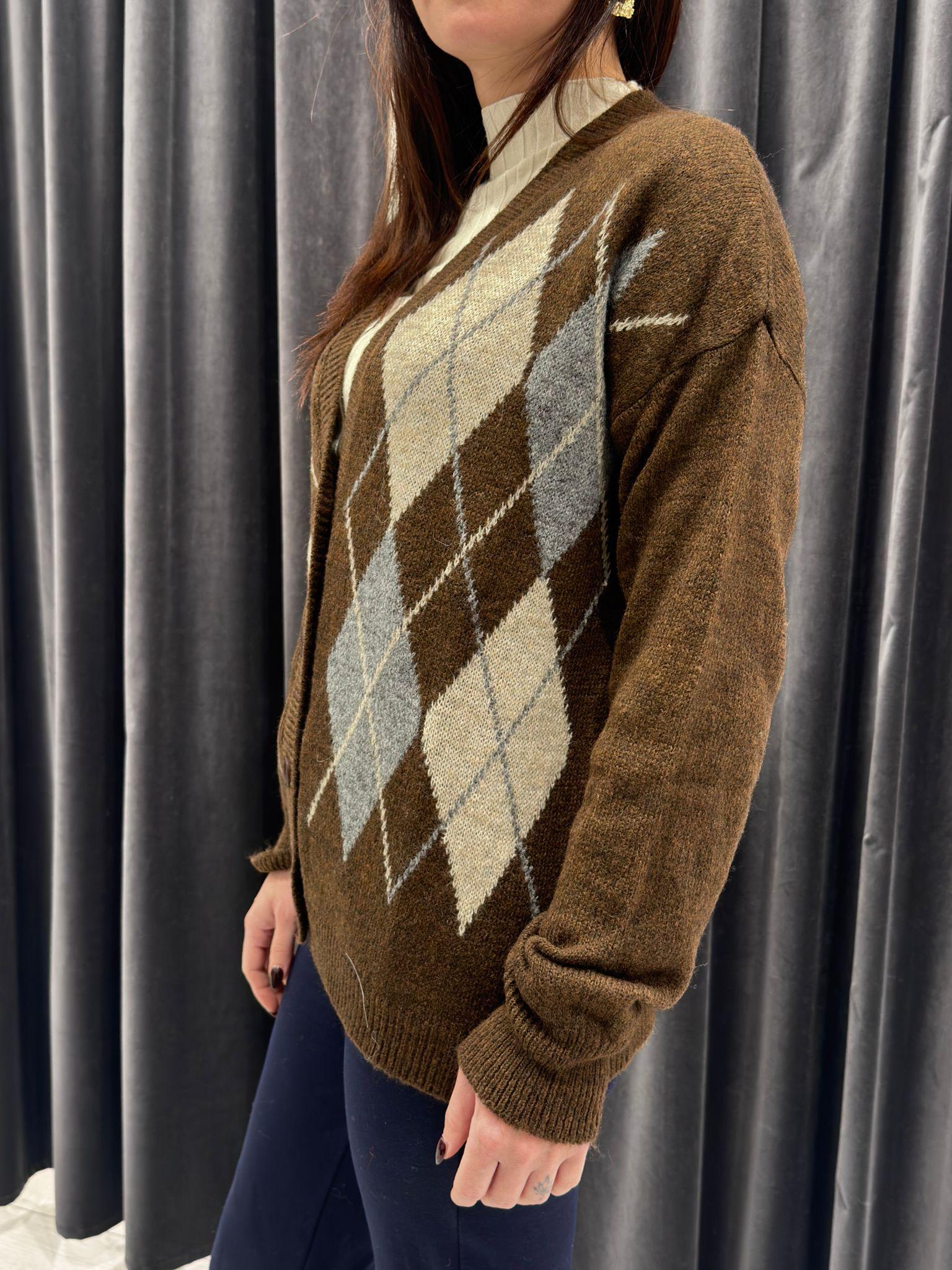 Cardigan rombi I-26816 MOBE REALI 