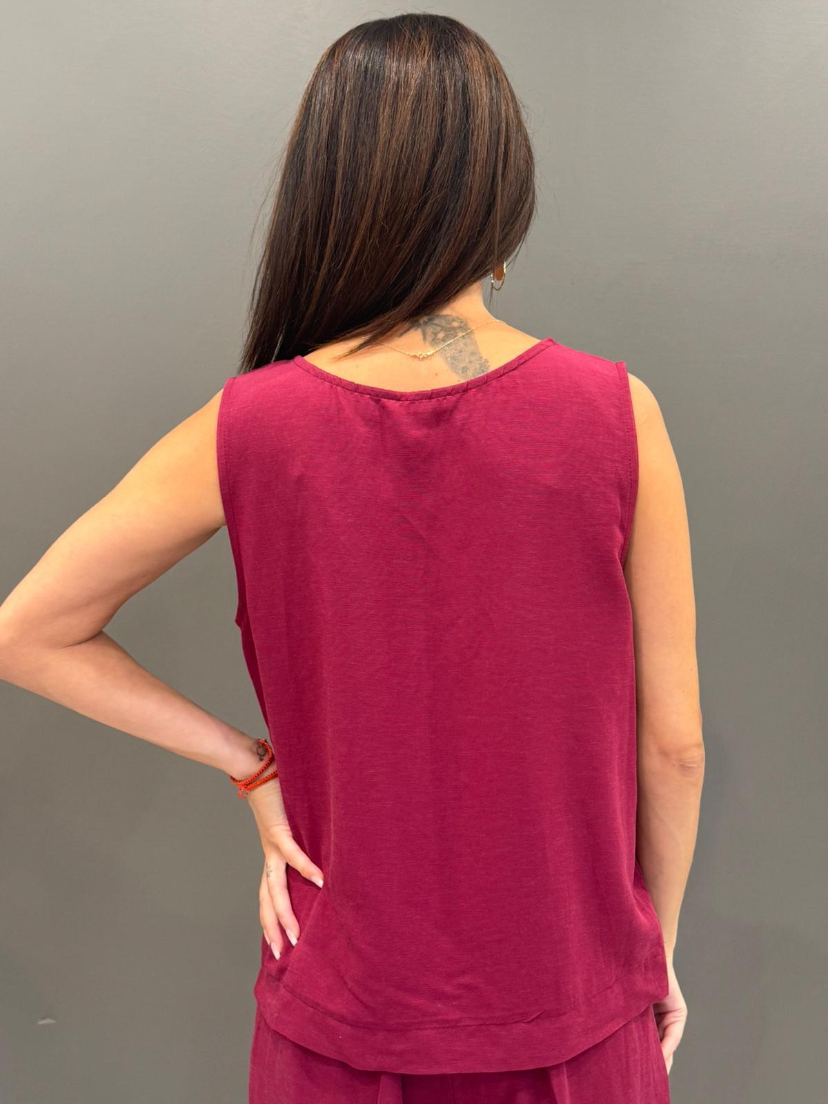 Top scollo viscosa lino CC24-380 VI REALI 