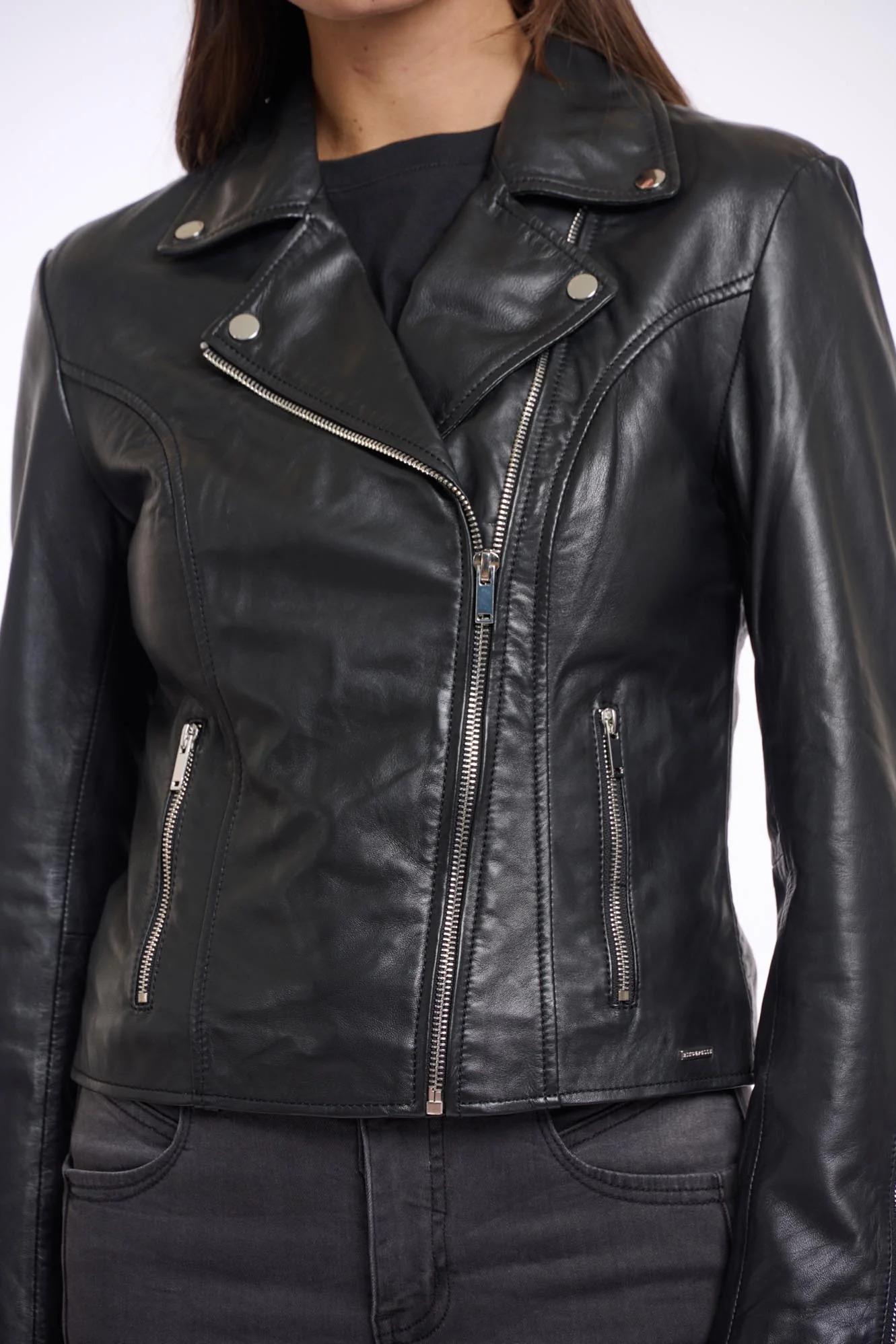 Giacca motociclista pelle EMILY BL RINO & PELLE 