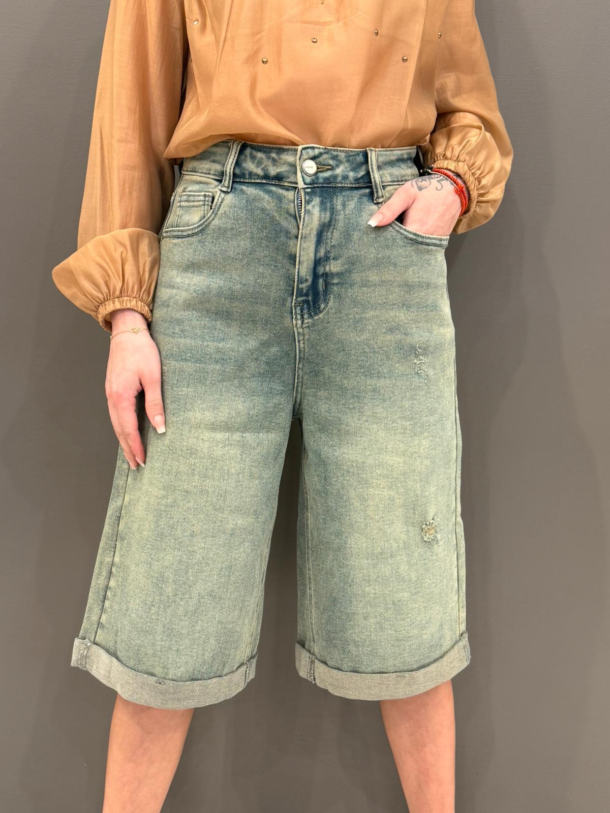 Bermuda denim tinto the MP1219 TE CRISTINA GAVIOLI 