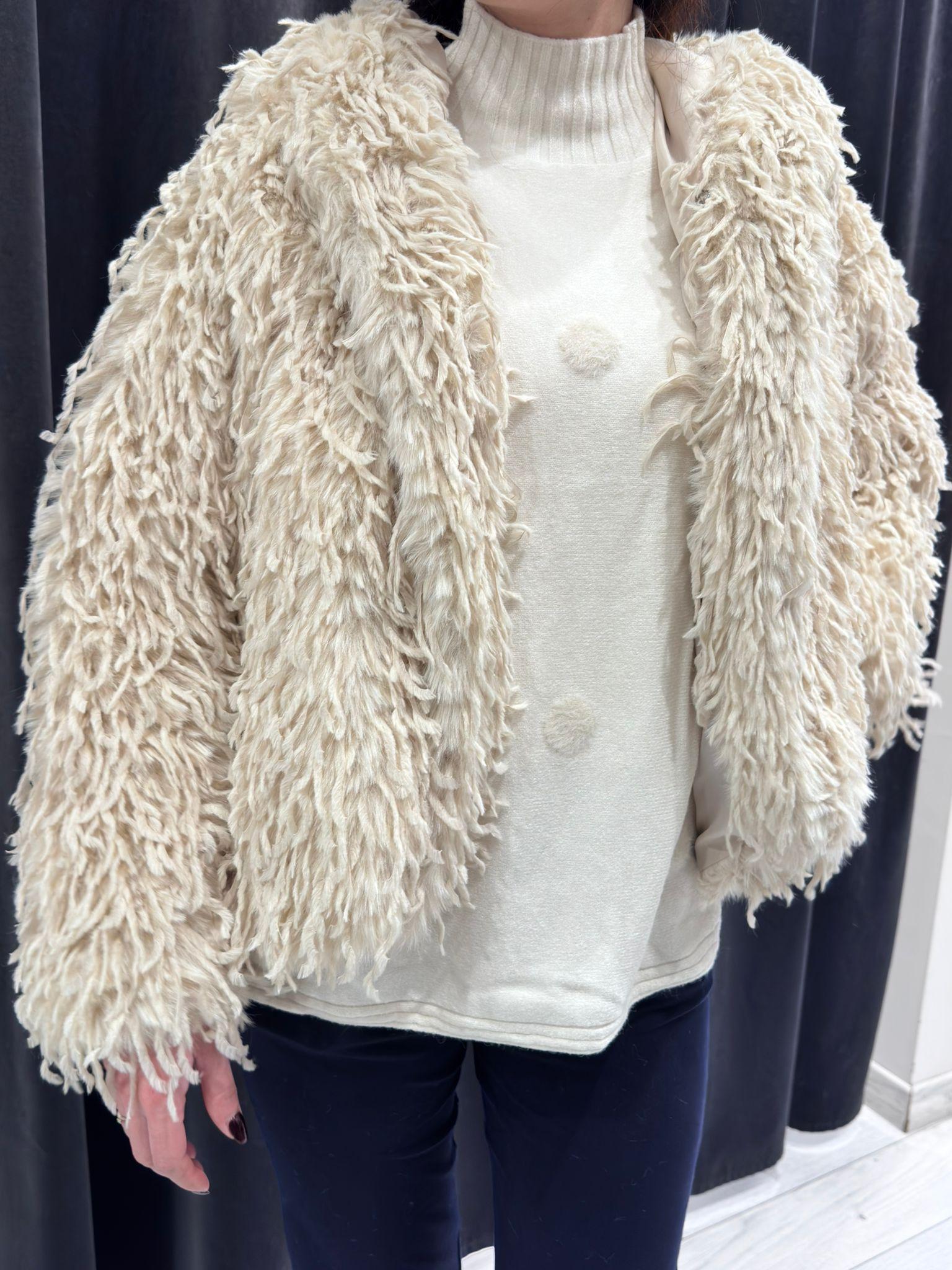 Pelliccia struzzo WYH7220 BE CRISTINA GAVIOLI 