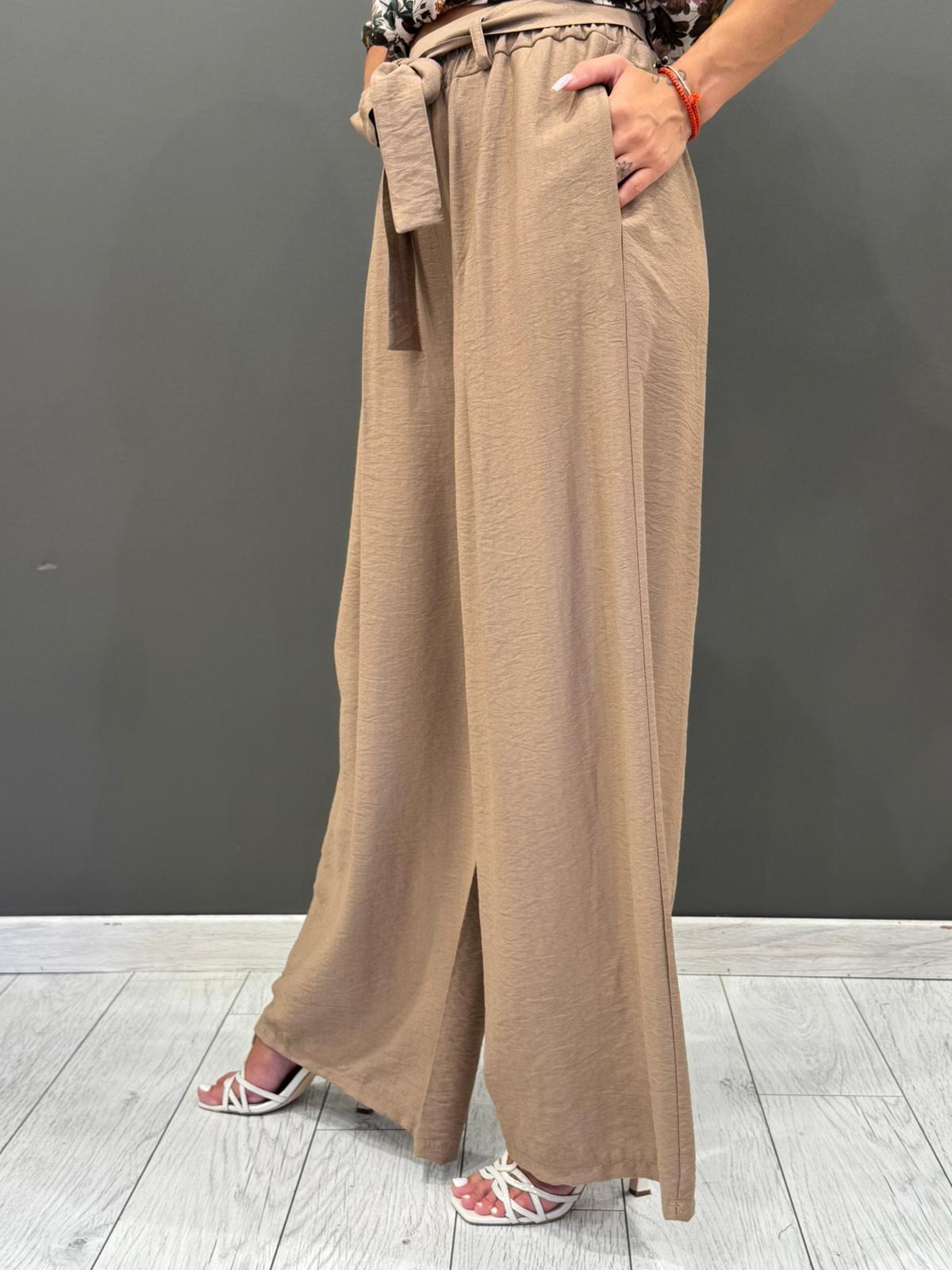 Pantaloni palazzo con cintura 18839-05 CAM REBECCA 