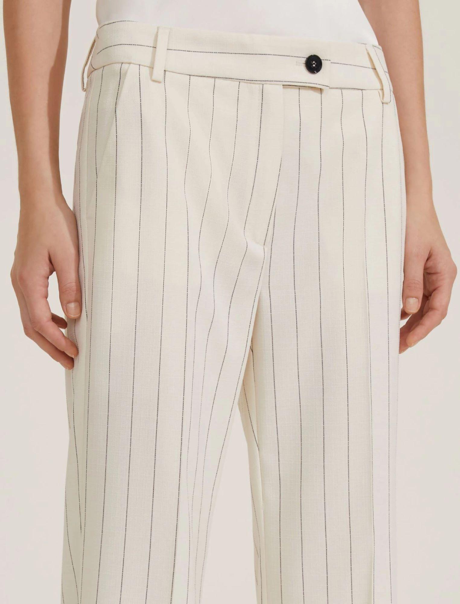 Pantalone con risvolo - Bianco lana AGRA2 001 EMME MARELLA 