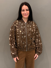 Giacca bomber ecopelle intarsio 24123 CI REALI 