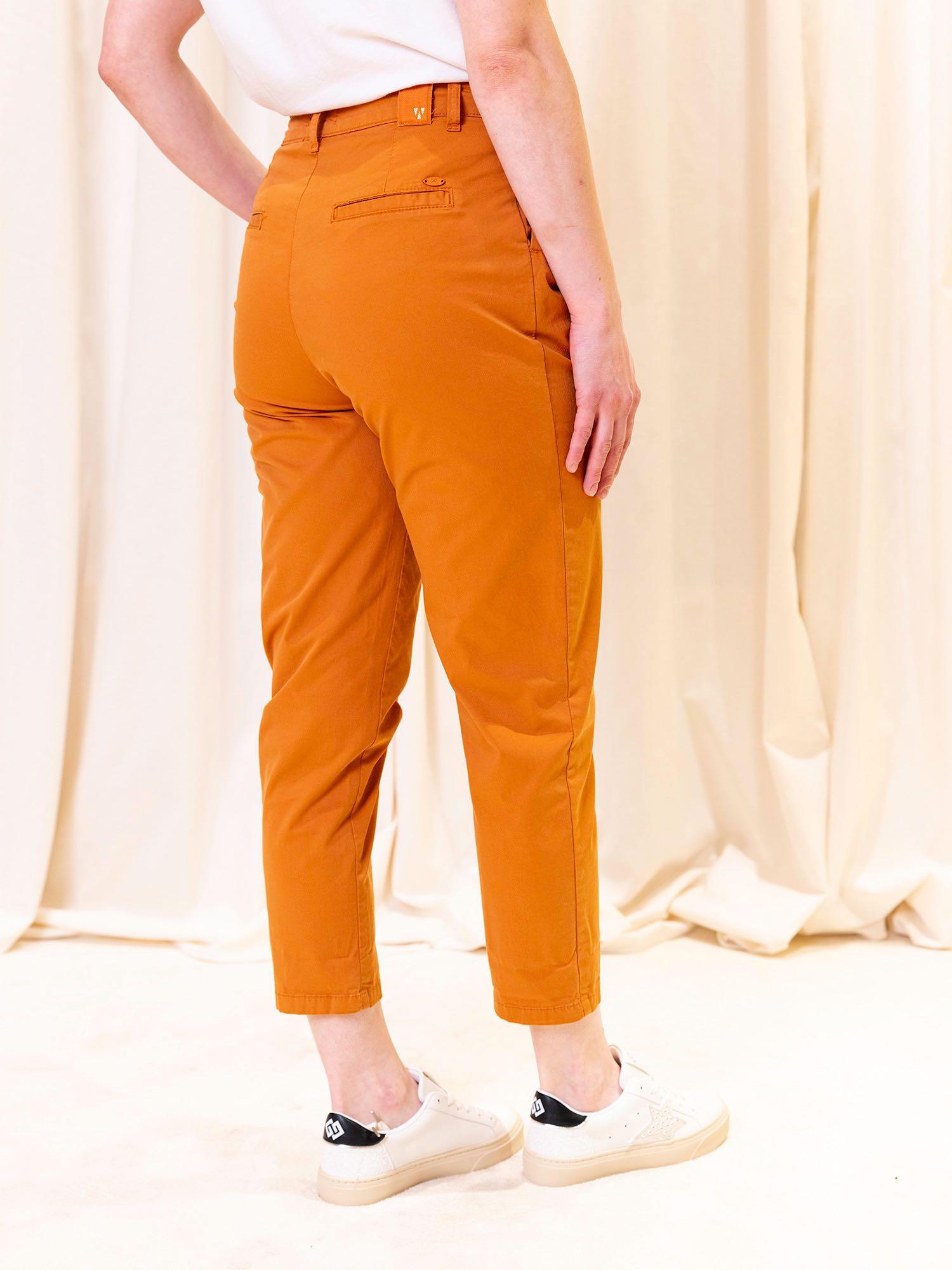 Pantalone con pinces e risvolto 30501V2 CAN WHITE WISE 