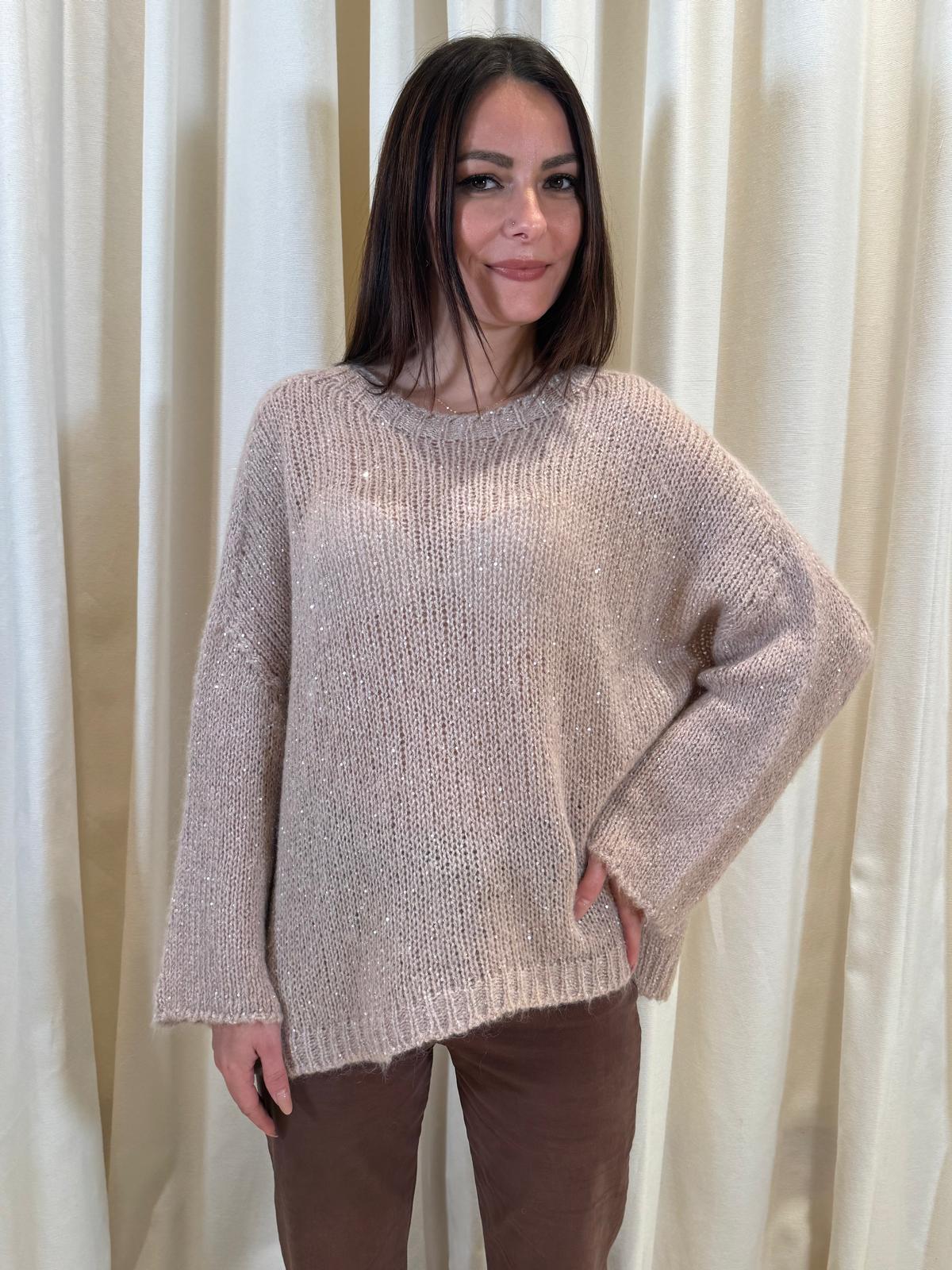 maglia con paillettes MHP520 CI TENSIONE IN 