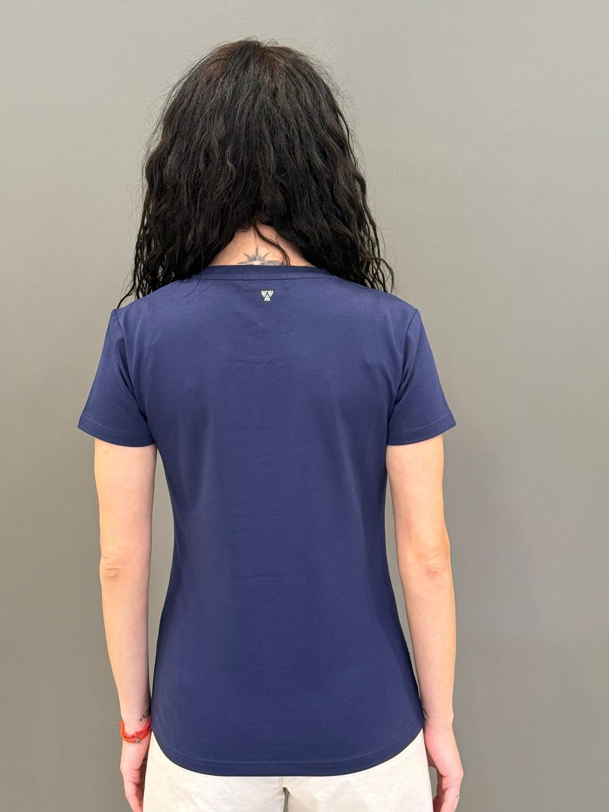 t-shirt applicaz.gioiello 30100V1 BL CRISTINA GAVIOLI 