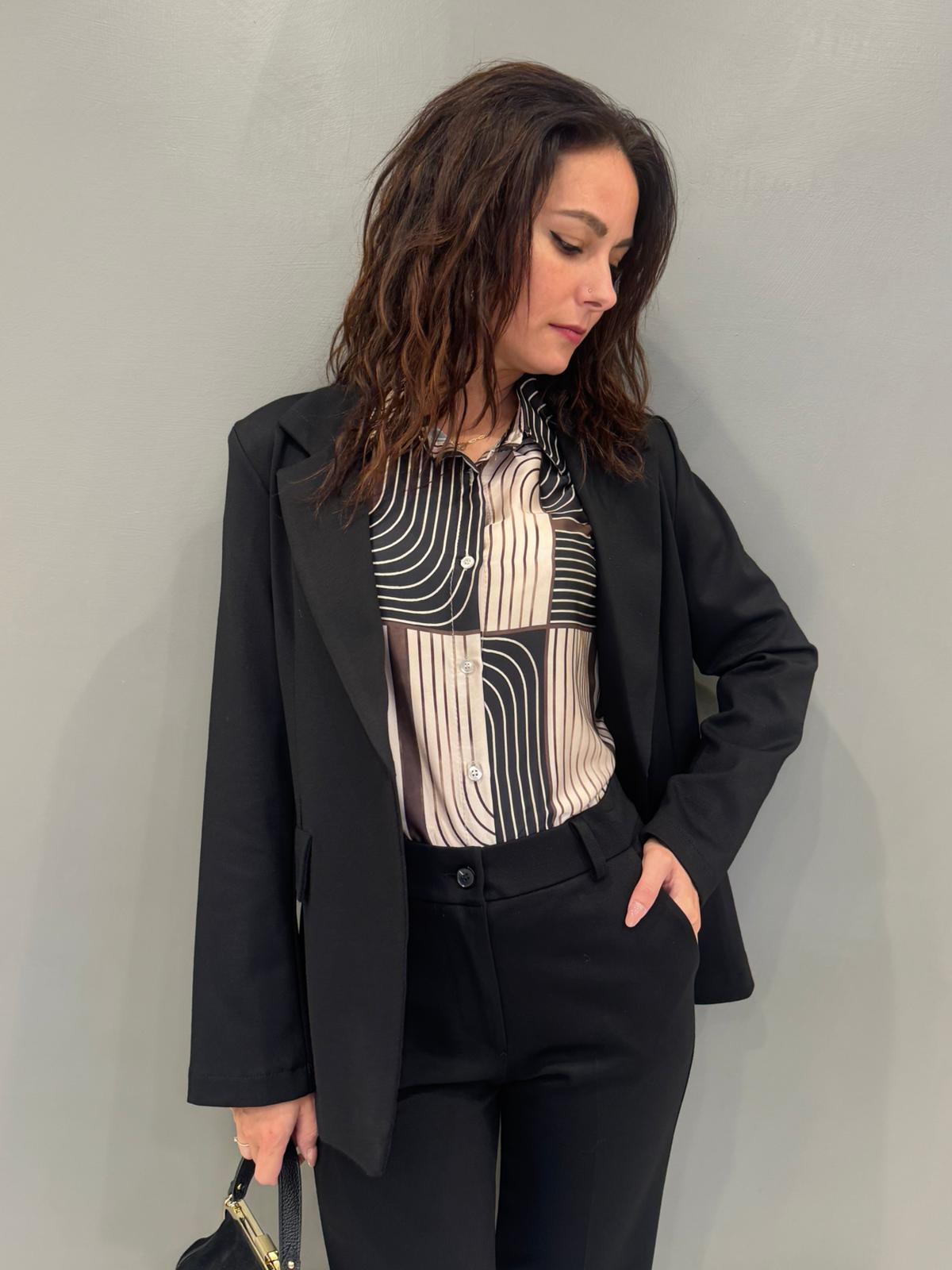 Giacca jersey un bottone CG25-31 NE REALI 