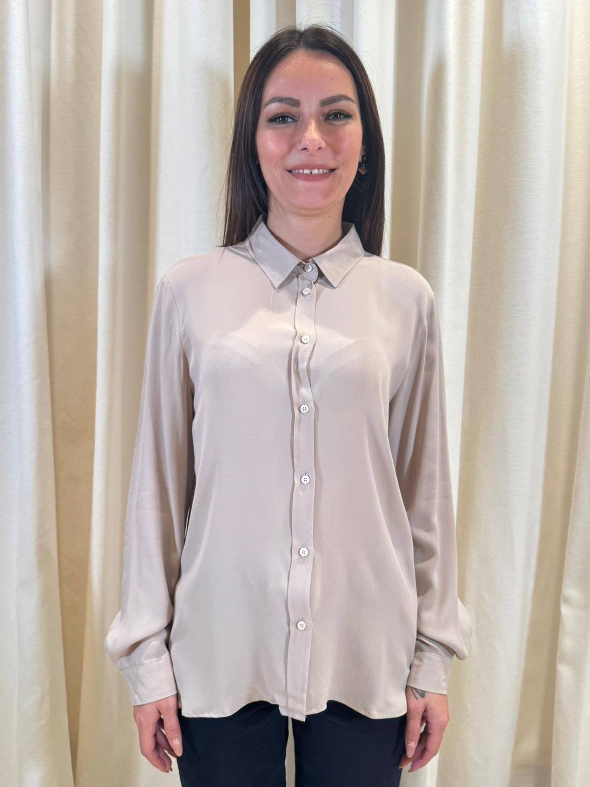 Camicia bottoni ml crepe de chine misto seta CARICE 003 EMME MARELLA 