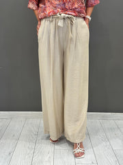 Pantaloni wide con fiocco
