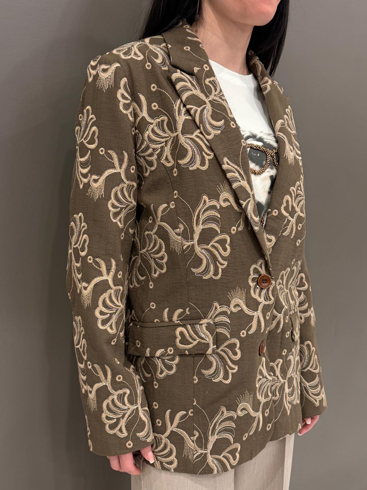 Giacca ricamata monopetto 23698 KA REALI 