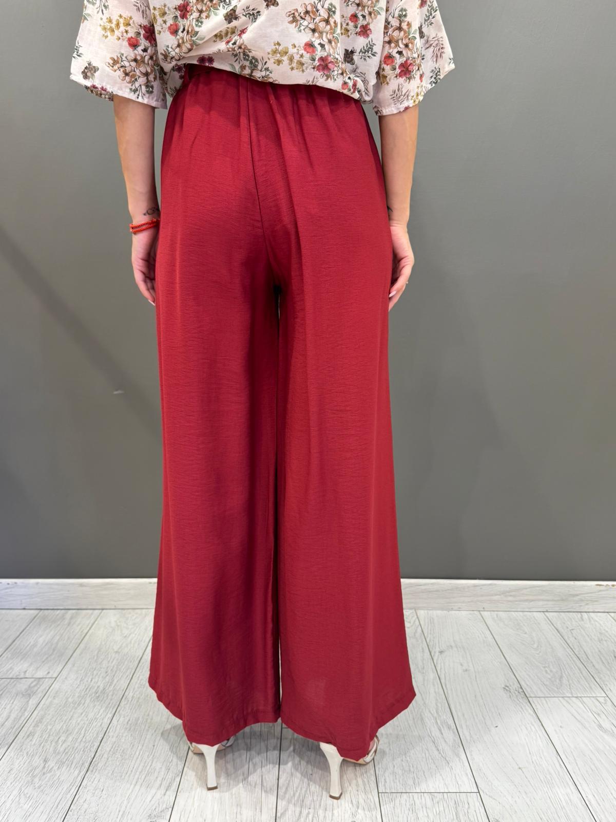 Pantalone palazzo  con cintura in vita 18839-05 CI REBECCA 