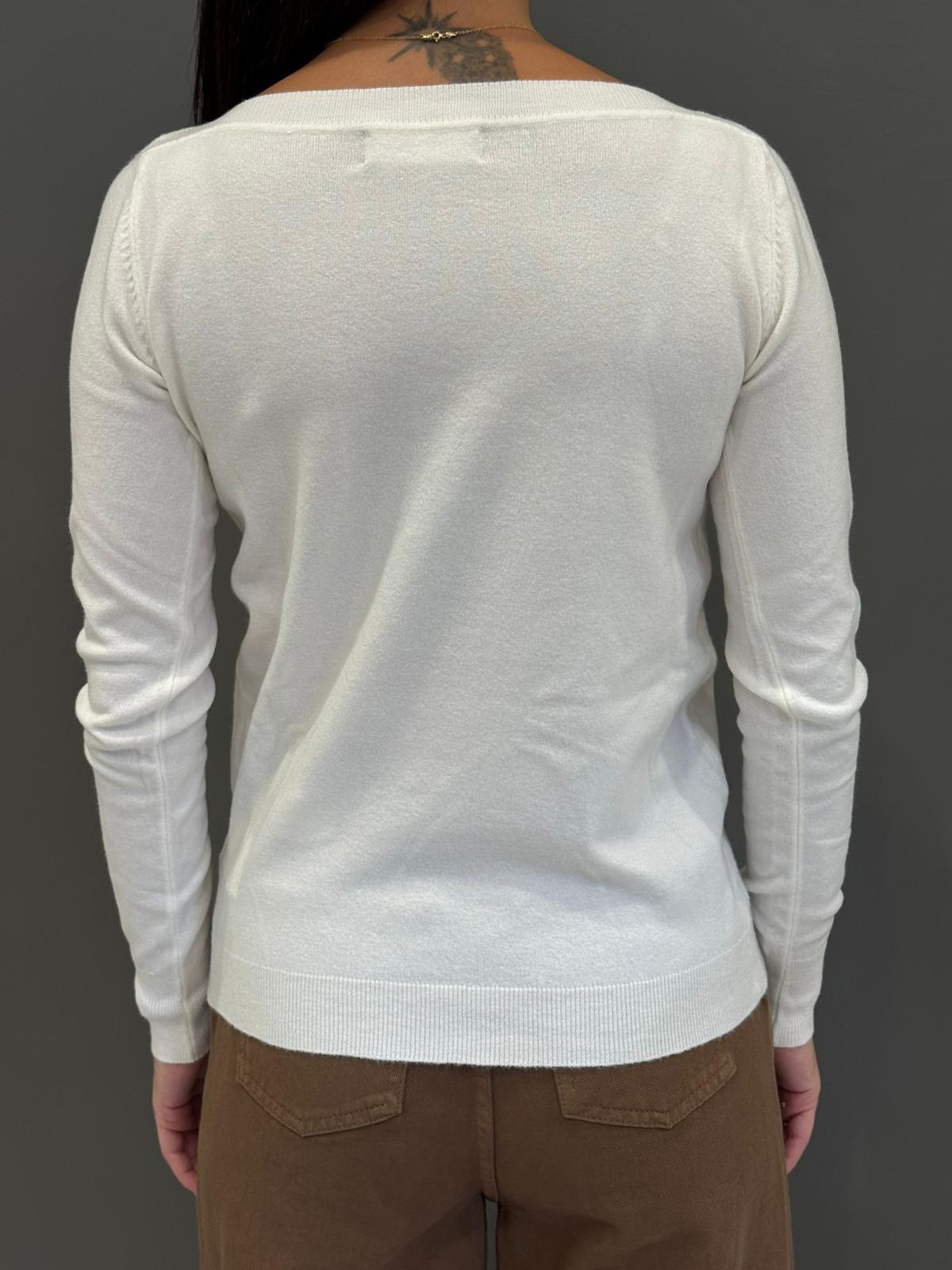 Maglia scollo a barca in viscosa e lana 20002 PA CRISTINA GAVIOLI 