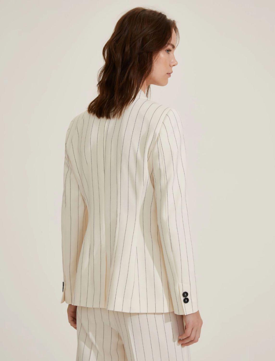 Giacca  gessata- Bianco lana AGRA1 001 EMME MARELLA 
