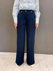 Pantaloni wide leg P1508 BL REALI 