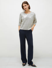 Pantalone fluido in viscosa e lana stretch