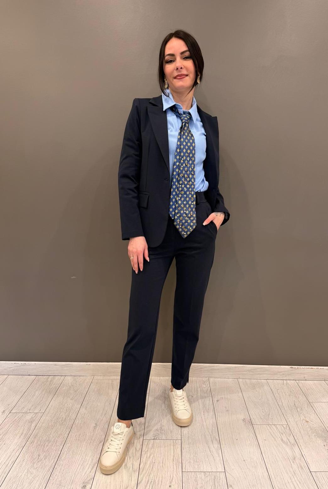 Pantaloni spacchetto CP28-26 BL CRISTINA GAVIOLI 