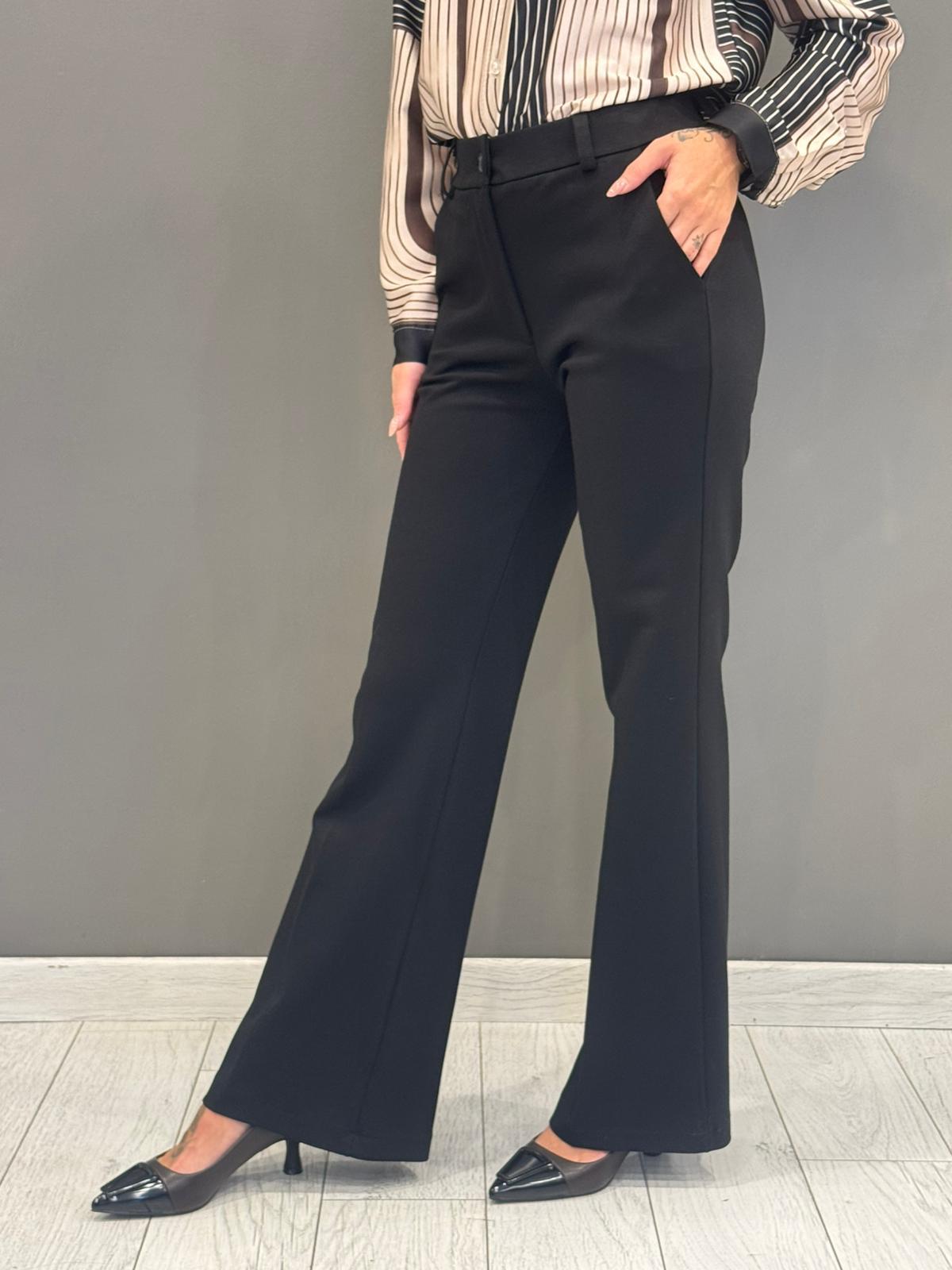 Pantaloni in jersey flare CP25-59 NE REALI 