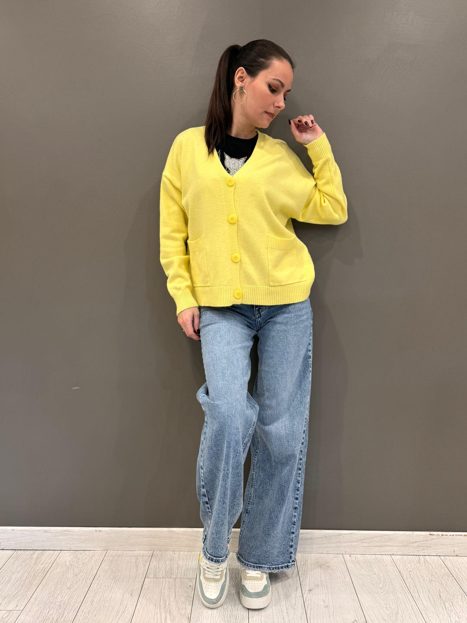 Cardigan con tasche JN0568 1128 REBECCA 