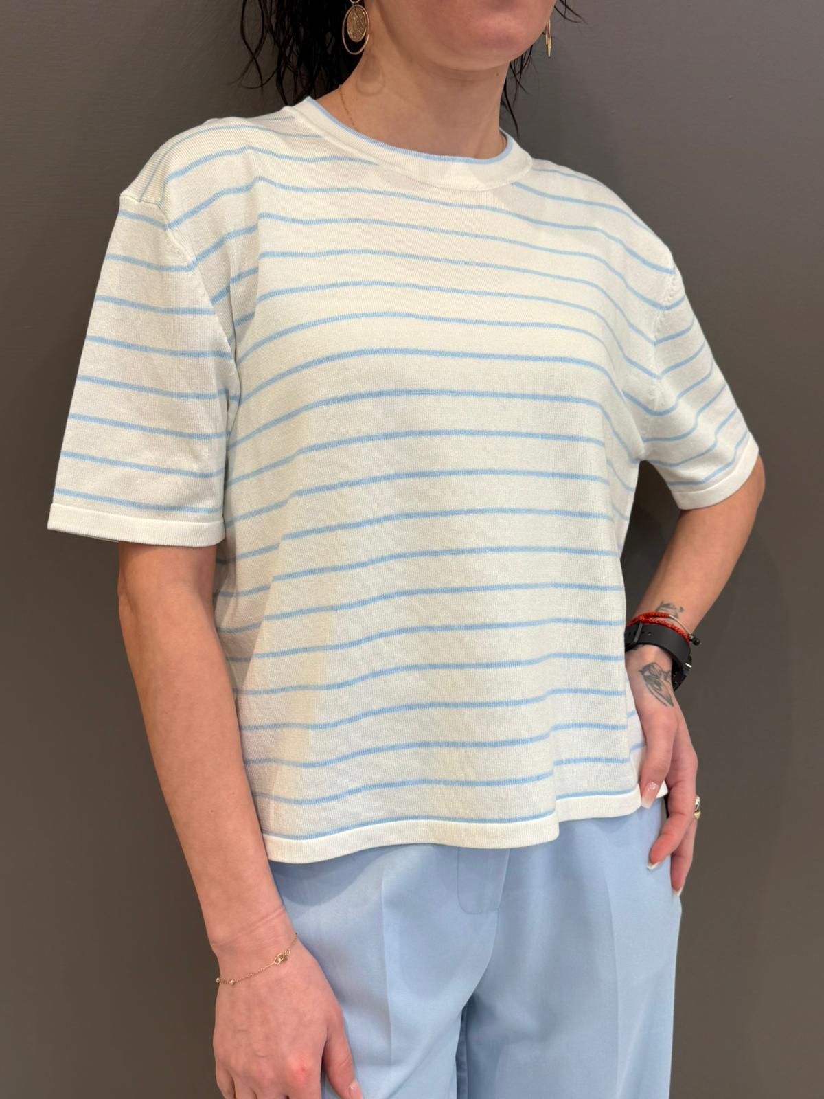 maglia mc rigata JN1324 CE REBECCA 