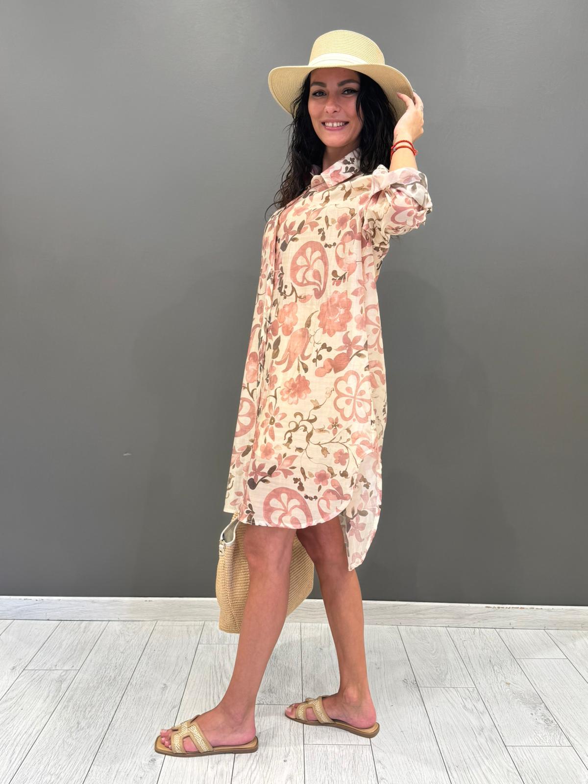 camicia smanicata fantasia