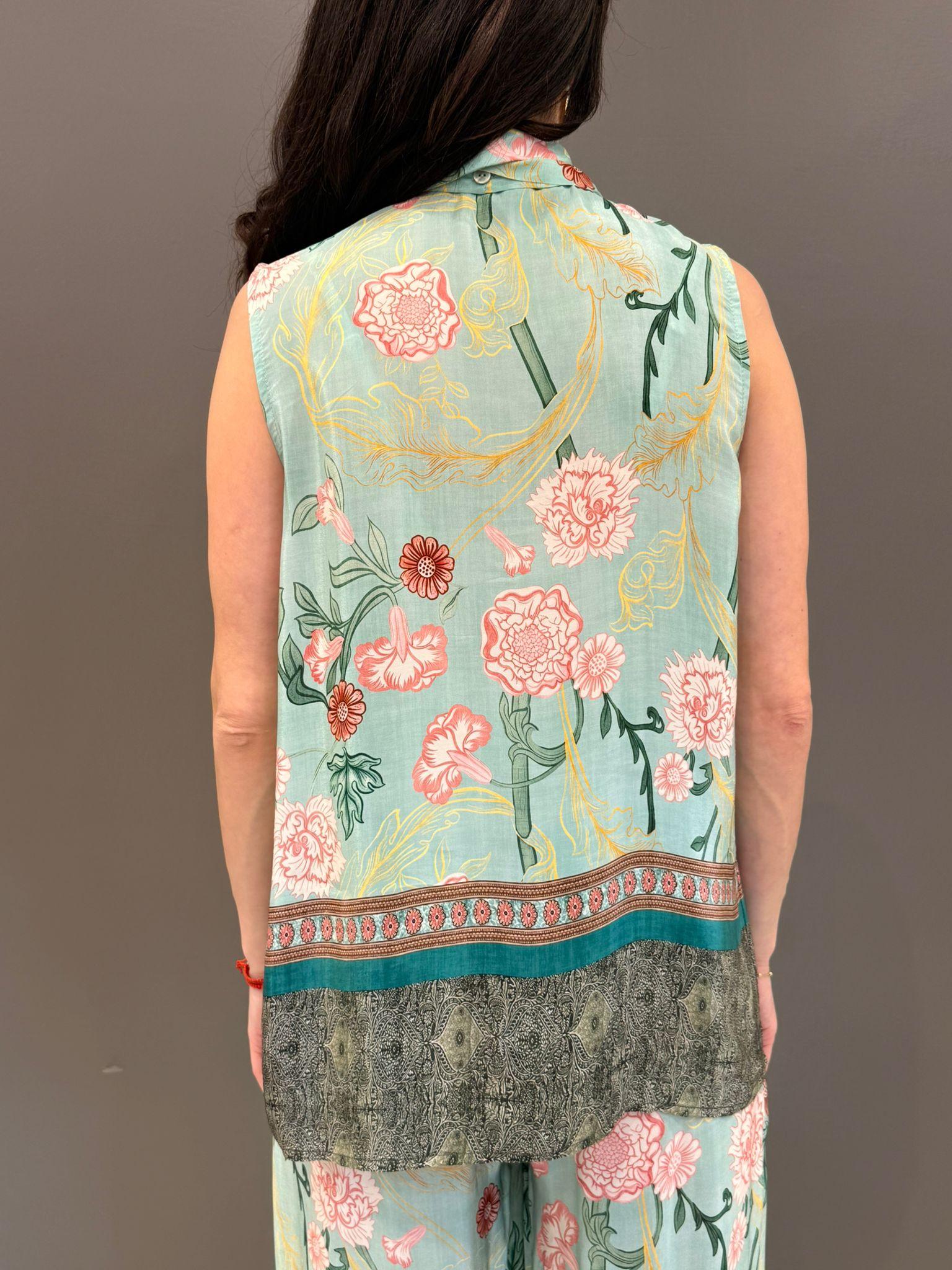Camicia smanicata fantasia 26315 AQ WU'SIDE 