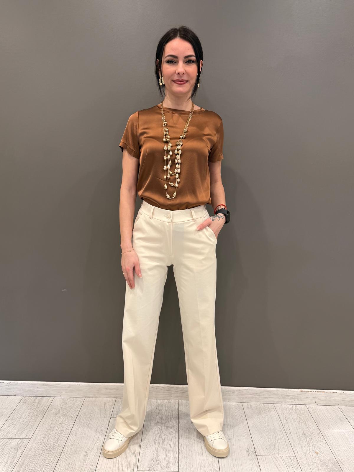 Pantaloni dritti CP126-24 BU CRISTINA GAVIOLI 