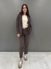 tailleur monopetto velluto a coste 20413 MO CRISTINA GAVIOLI 