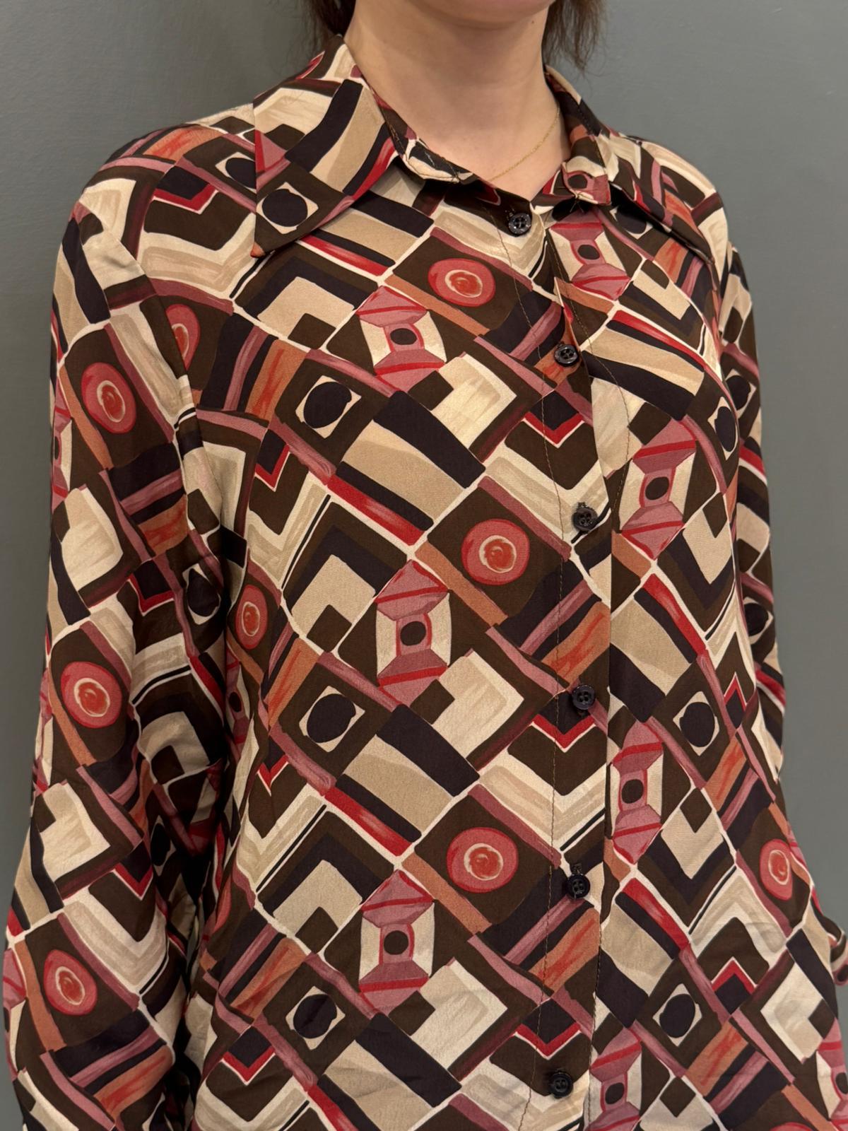 Camicia fantasia geometrica CC99-25 RO REALI 