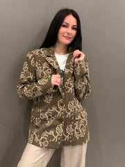 Giacca ricamata monopetto 23698 KA REALI 