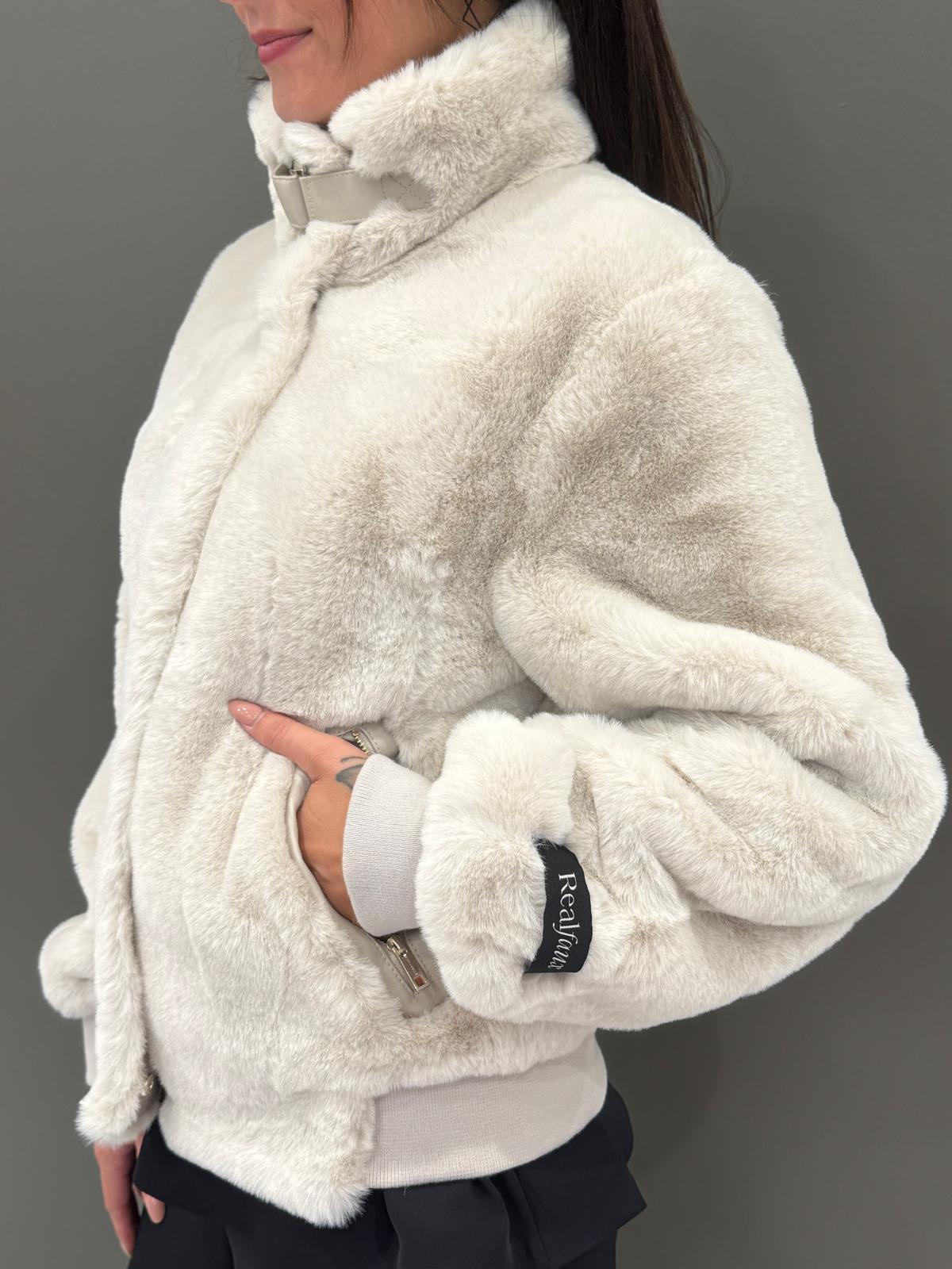 Giacca corta in pelliccia sintetica AMBRA BE REALI 