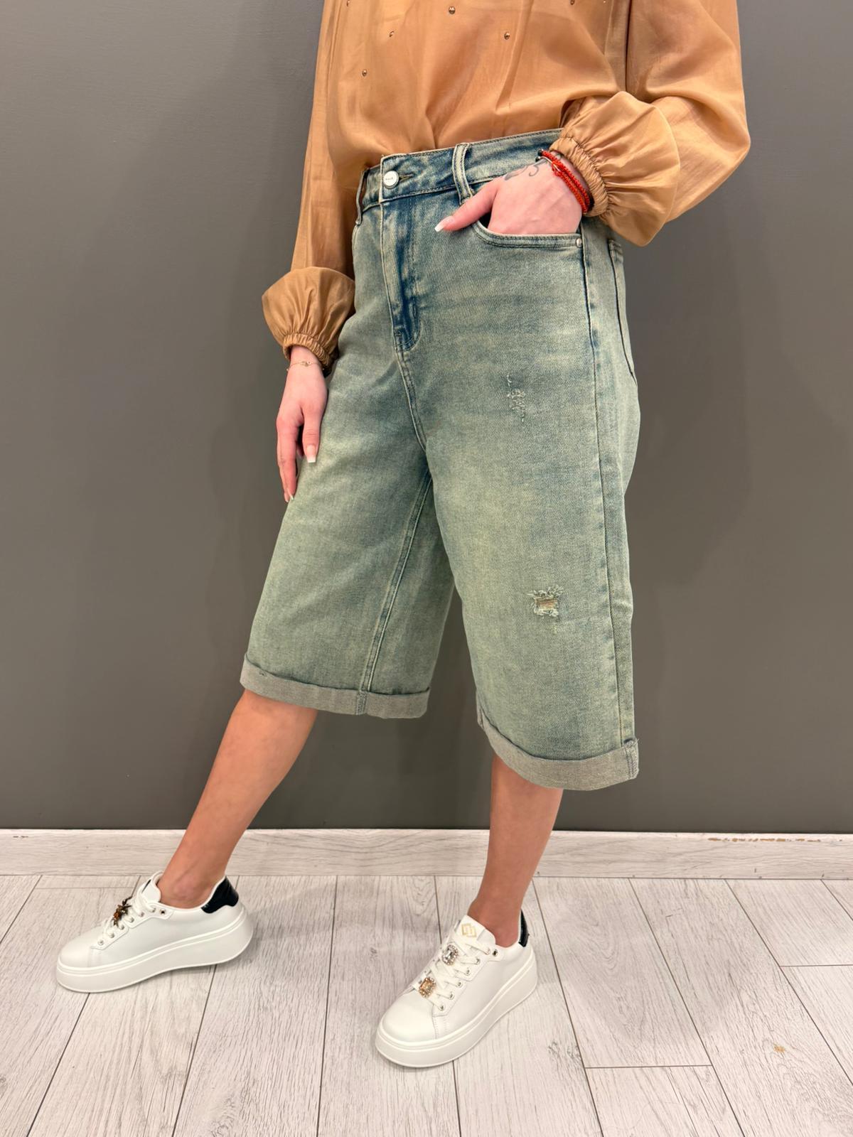 Bermuda denim tinto the MP1219 TE CRISTINA GAVIOLI 