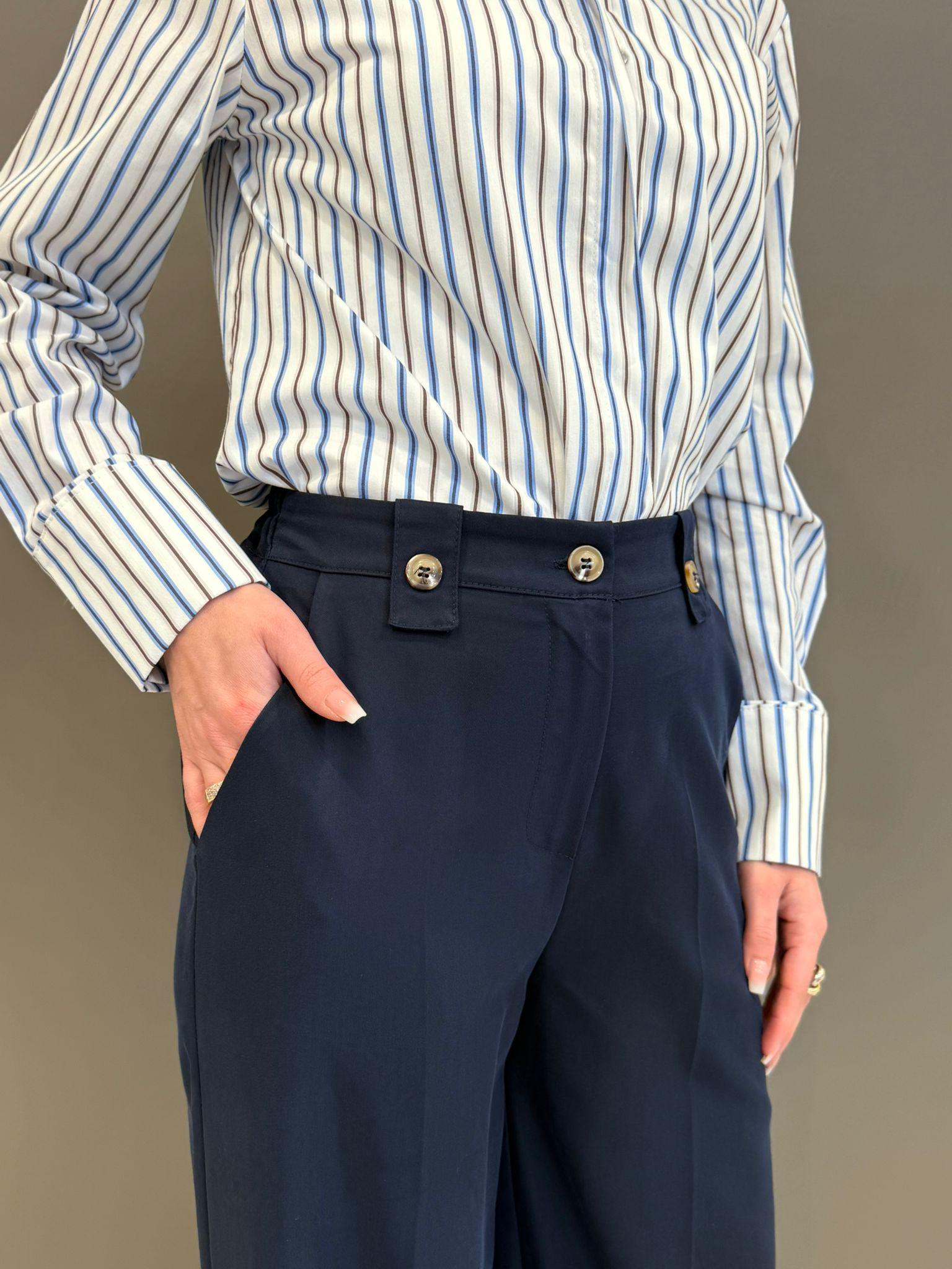 Pantaloni wide leg P1508 BL REALI 