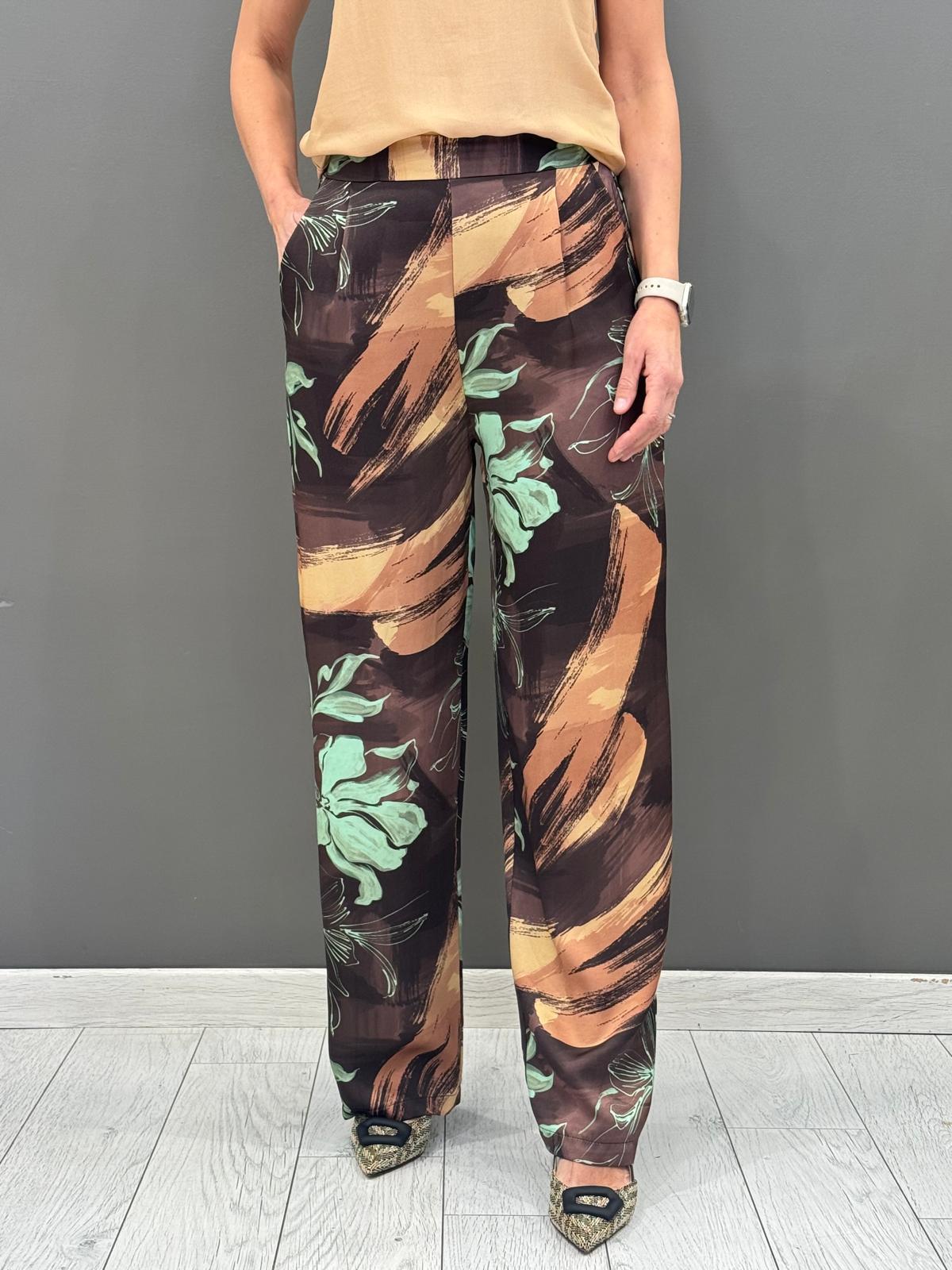 pantaloni stampa fiori