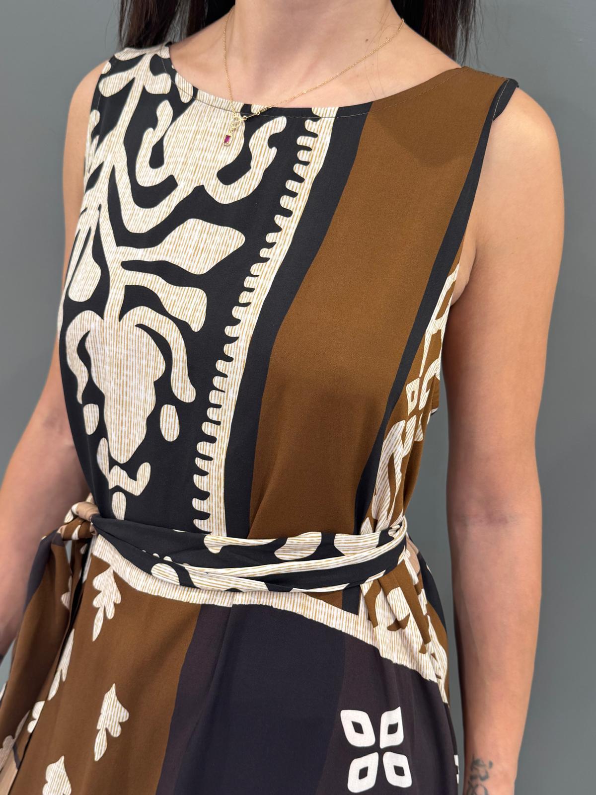 Abito lungo fantasia etnica  100% viscosa CA24-215F MO REALI 