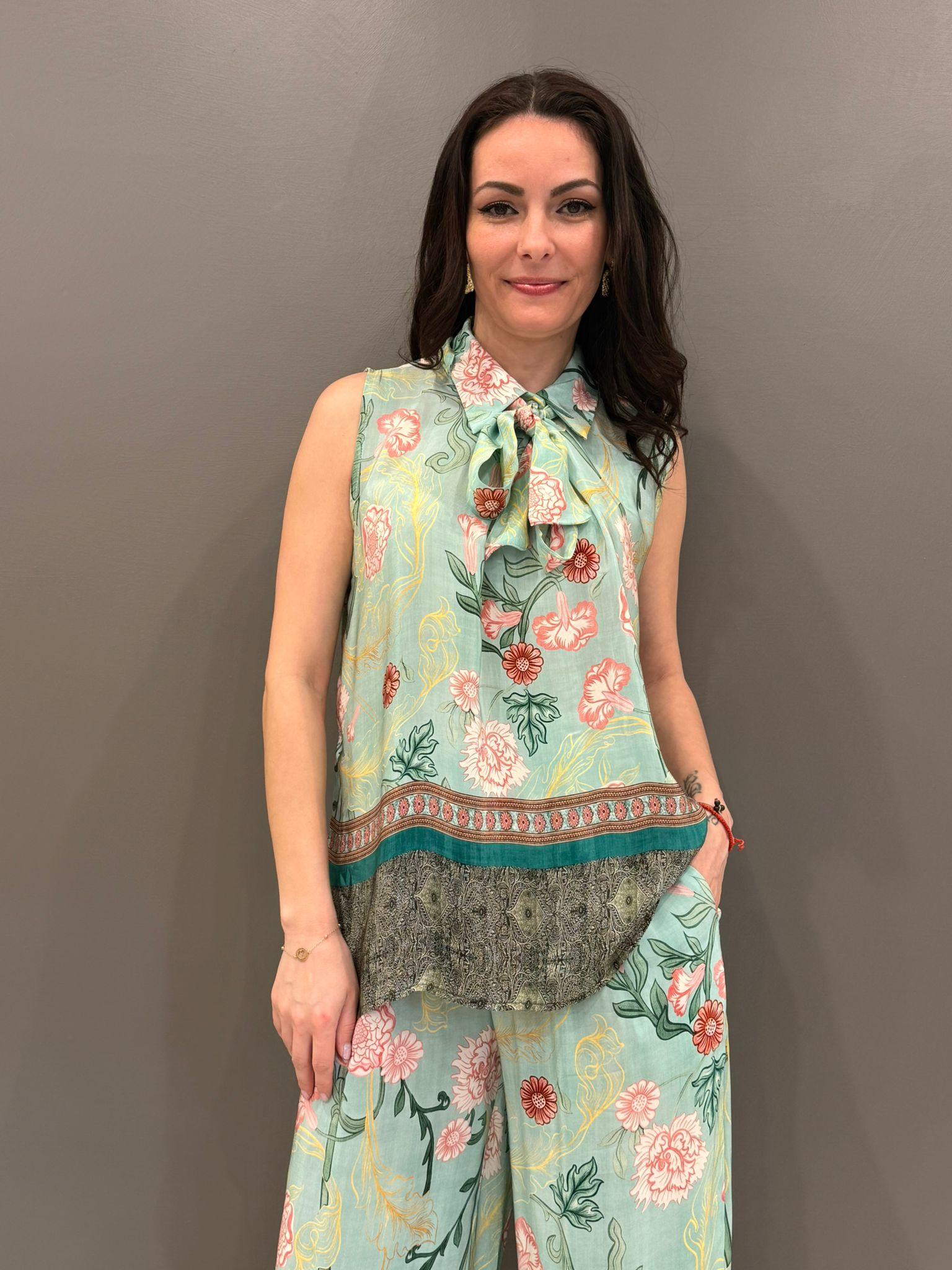 Camicia smanicata fantasia 26315 AQ WU'SIDE 