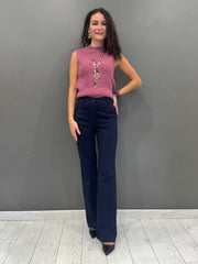 Pantaloni in jersey flare CP25-59 BL REALI 