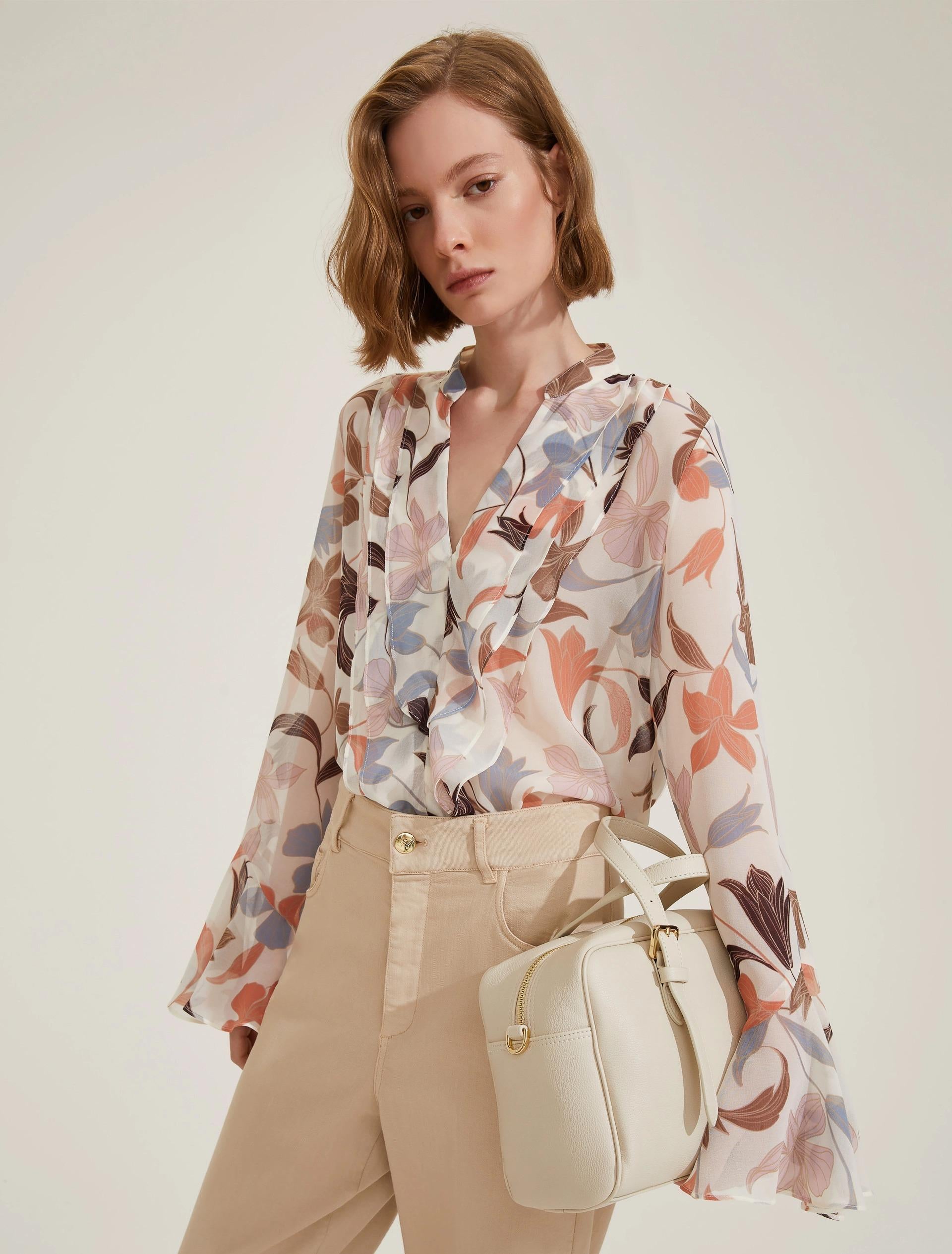 Camicia Georgette in stampa fantasia MEDEOLA 004 EMME MARELLA 