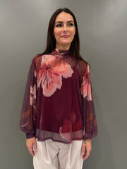 Blusa in tulle fantasia con top 19622FTULL2 BOBE CRISTINA GAVIOLI 