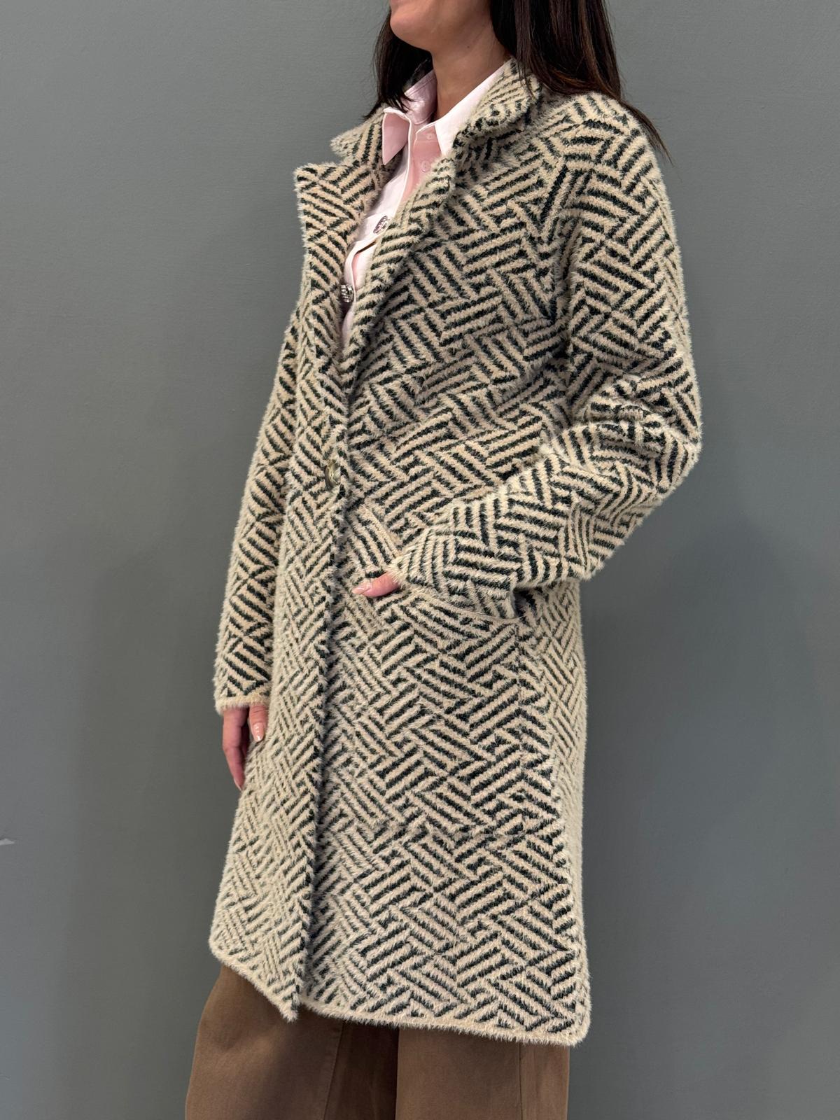 cappotto cardigan effetto peluche MADINA SA REALI 