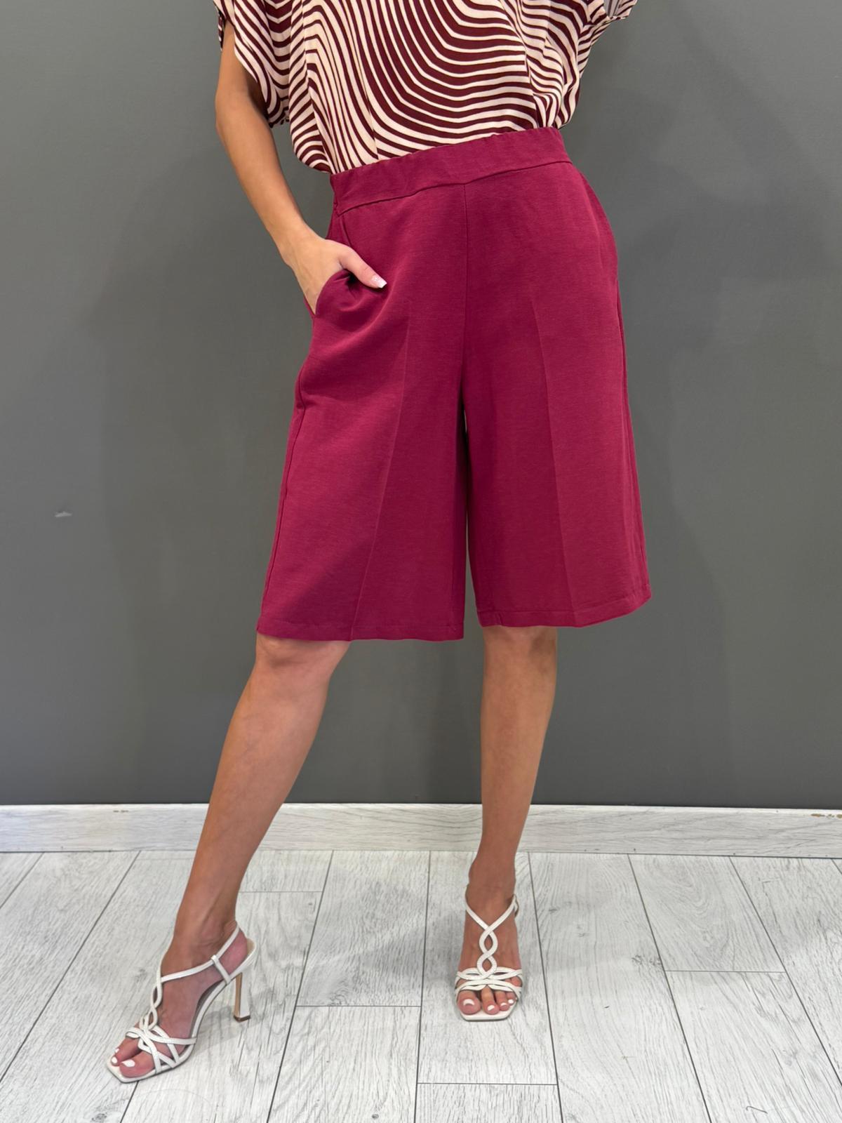 Bermuda in viscosa e lino  80% viscosa, 20% lino CB563-25 VI REALI 