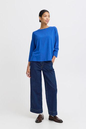 Pantalone denim cropped wide 20813441 205173 B YOUNG 