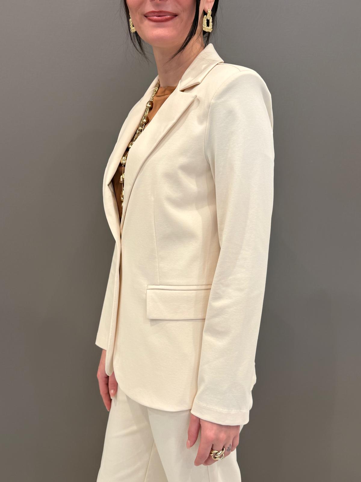 Giacca un  bottone CG20-26 BU CRISTINA GAVIOLI 