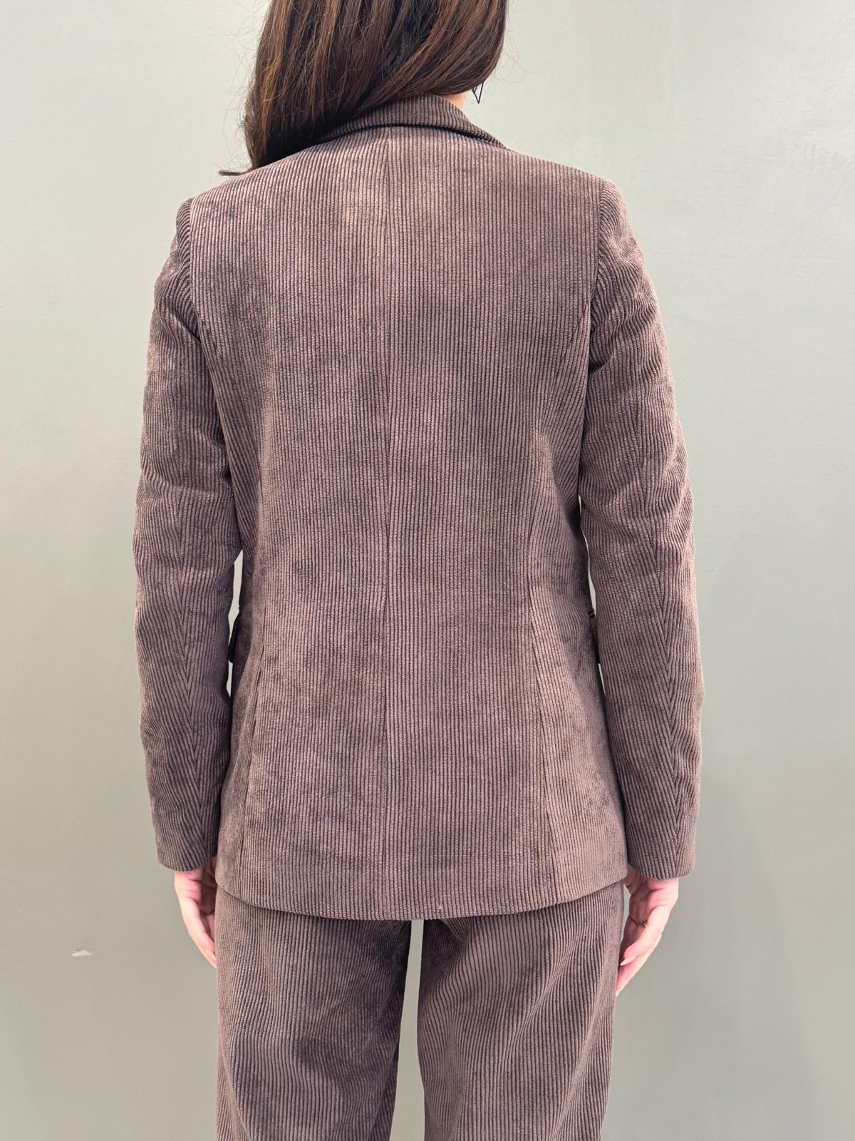 tailleur monopetto velluto a coste 20413 MO CRISTINA GAVIOLI 