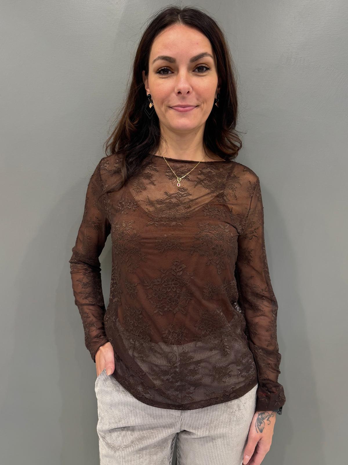 Blusa pizzo manica lunga CM25-90 MO REALI 