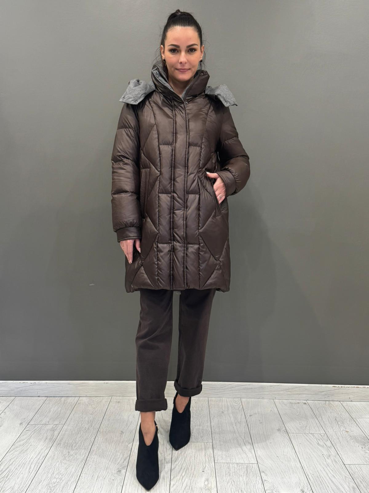 Piumino midi contrasto in flanella KIGALI 051 REALI 