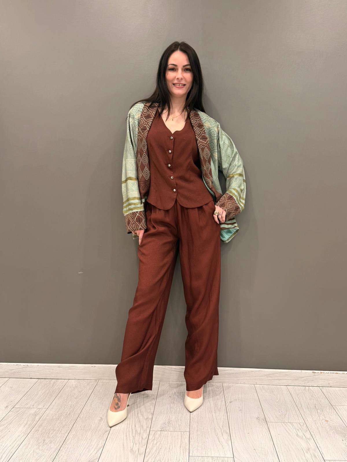 pantaloni palazzo con coulisse 26289 MA WU'SIDE 