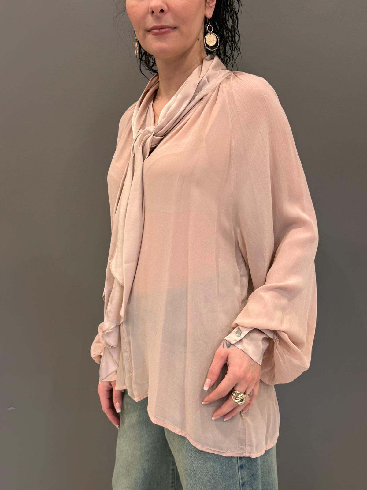 Casacca con fiocco E661B RO CRISTINA GAVIOLI 