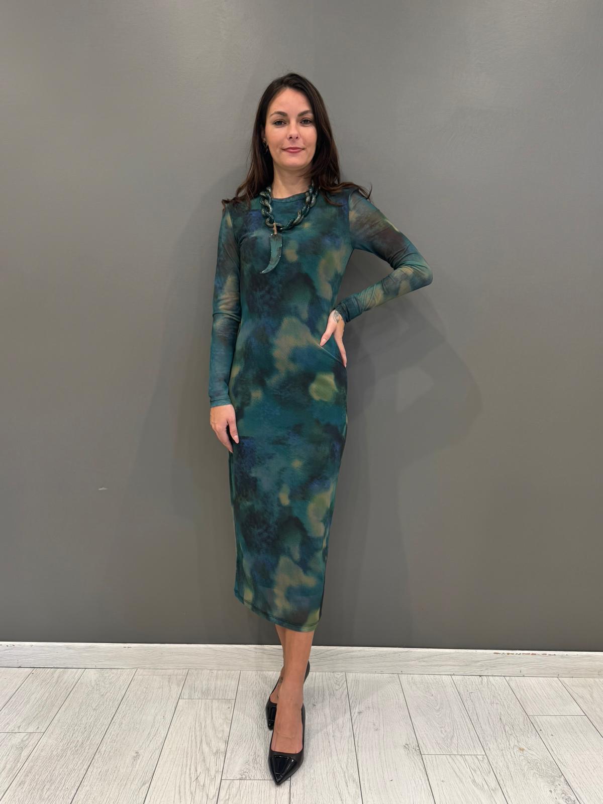 abito fantasia tie-dye in tulle 20815713 203689 B YOUNG 