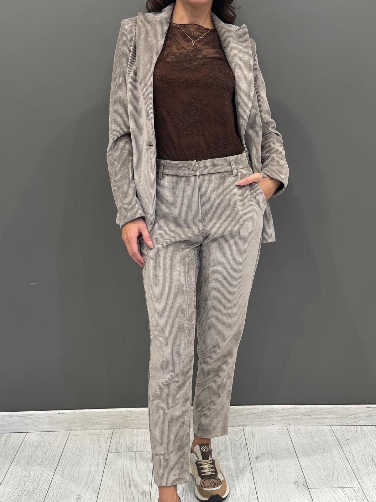 tailleur monopetto velluto a coste 20413 BE CRISTINA GAVIOLI 